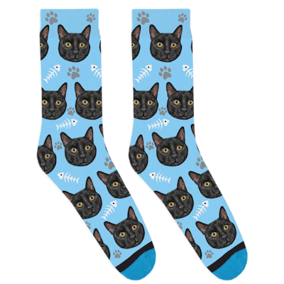  Glohox Custom Photo Pet Socks - Personalized Personalized Socks  with Dog Personalized Cat And Dog Tracks Paws Crew Socks with Faces Picture  for Men Mom : Clothing, Shoes & Jewelry