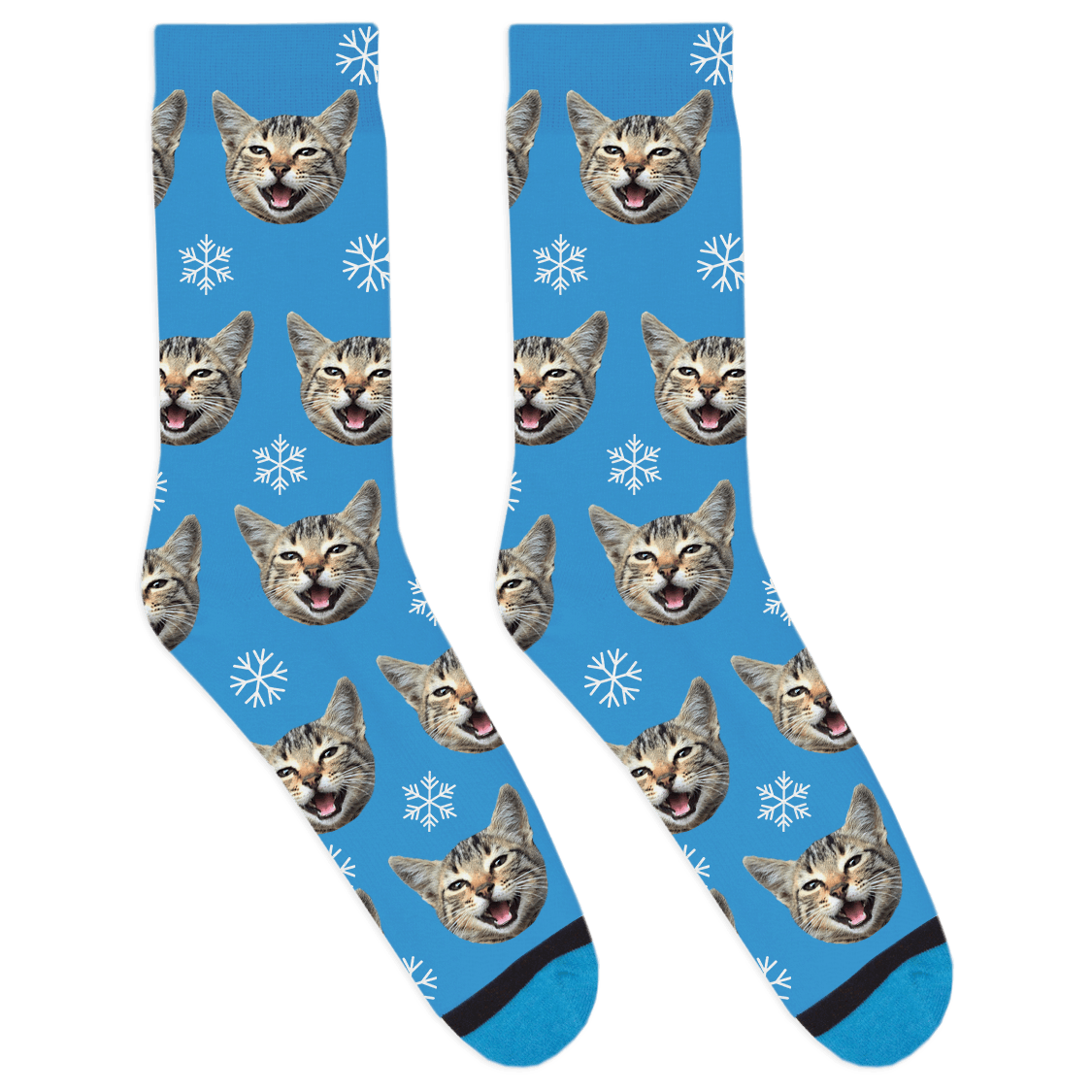 DivvyUp Socks - Custom Dog Socks - Put Your Dog on Socks! (Youth, Blue) :  : Pet Supplies