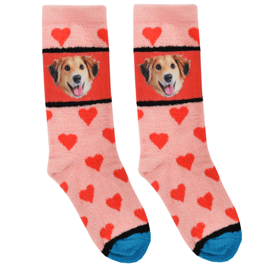 Custom Fuzzy Hearts Socks | DivvyUp
