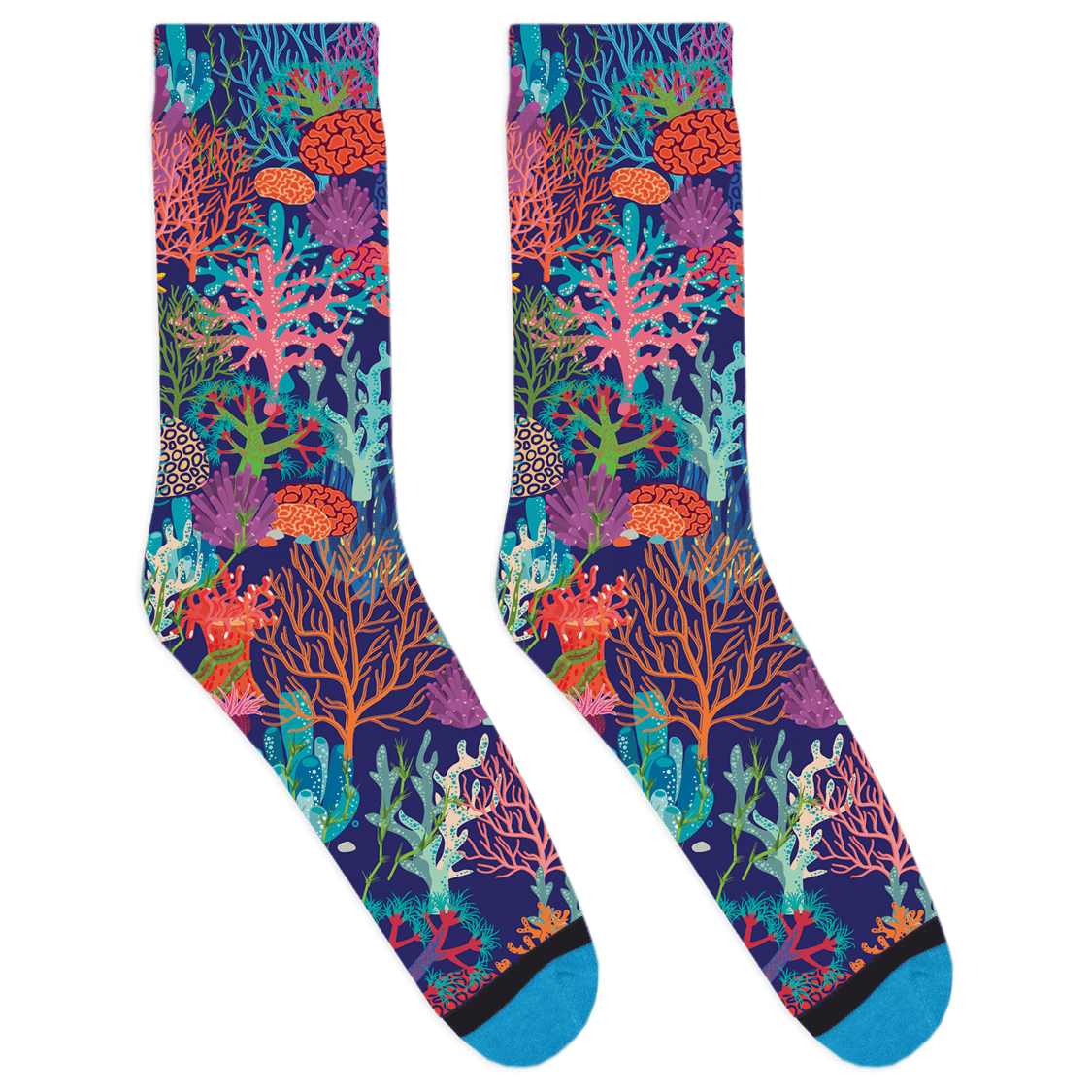 Coral, Cotton Walking Socks
