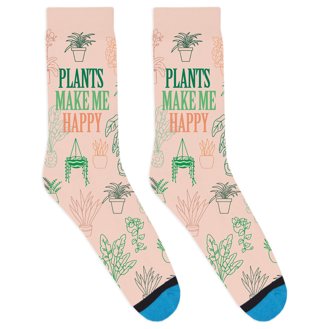 Plants Make Me Happy - Peach