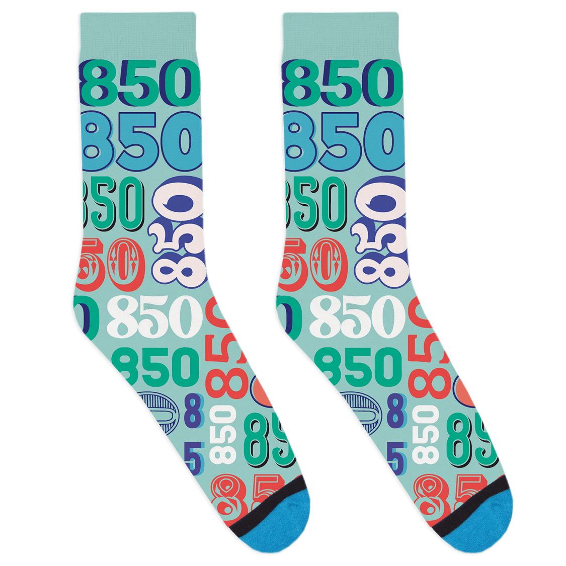 850 Area Code - Blue