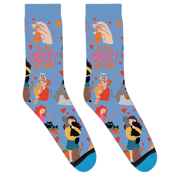 crazy cat lady socks