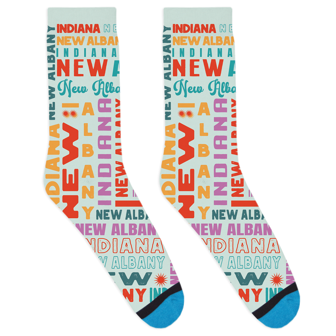 New Albany Text - Blue