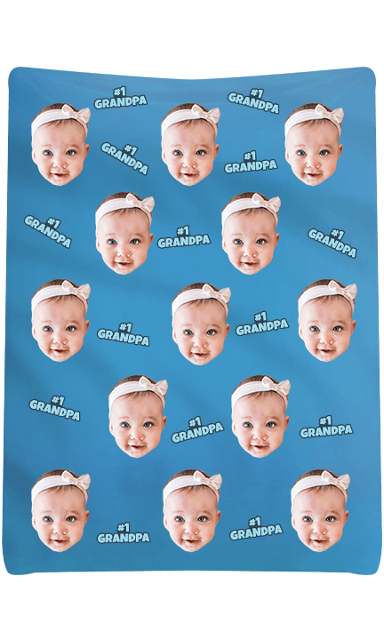 #1 Grandpa Blanket - Dark Blue