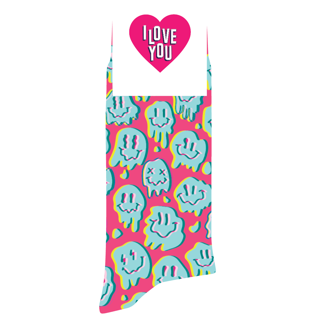 Melting Smiley Faces - Magenta - Large - Product Image (folded with packaging) (4)